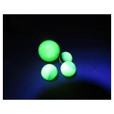 Four Uranium Glass Marbles