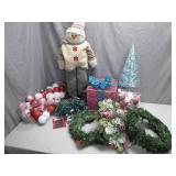 Festive Holiday Decoration Set with Snowman