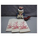 Uncle Sam Bank with Peanut Bags and Scoop