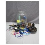 Jar of Assorted Mixed Jewelry Treasures