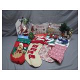 Festive Holiday Decor Bundle with Stockings