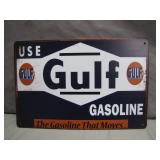 Retro Gulf Gasoline Advertising Sign