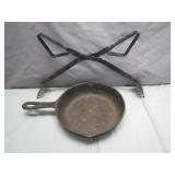 Cast Iron Skillet with Tongs Set