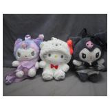 Three Plush Backpacks