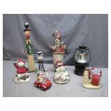 Festive Snowman Holiday Decor Figures