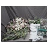 Festive Decor Set With Ornaments and Garland