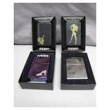 4 Collectible Zippo Lighters