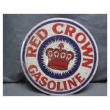 Vintage Style Red Crown Gasoline Sign