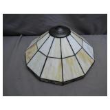 Leaded Glass Lamp Shade with Geometric Design