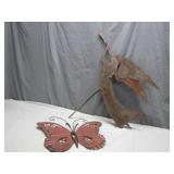 Rustic Metal Angel and Butterfly Decor