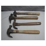 Four Classic Claw Hammers