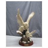 Michael Collection Owl Sculpture With Snowy Base