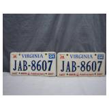 Virginia 400th Anniversary License Plates
