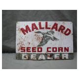 Mallard Seed Corn Tin Sign