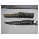 Two Vintage Fixed-Blade Knives