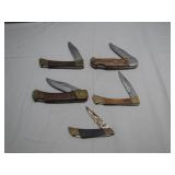 Six Folding Pocket Knives