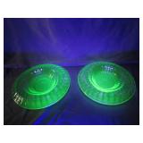 Glowing Uranium Glass Bowls