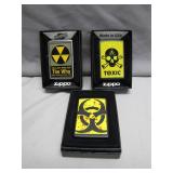 Three Limited Edition Zippo Lighters
