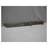 Classic Machete with Wooden Handle and Sheath