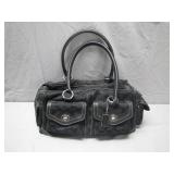 Coach Black Signature Handbag and Wristlet