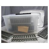 Model Train Tracks in Tub