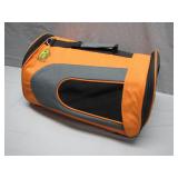 Portable Pet Carrier in Orange and Grey
