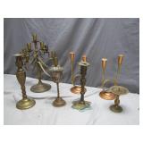Brass and Copper Candleholders