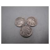 1936 D & S Buffalo Nickels Trio