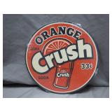 Retro Style Orange Crush Tin Sign