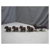 Cast Iron Six-Horse Team with Wagon and Drivers