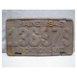 1945 Maine License Plate: Vacationland Classic