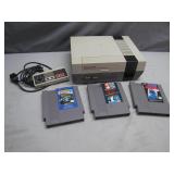 Classic NES Console With Games and Controller