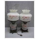 Hand-Painted Floral Table Lamps