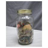 Jar of Mixed Costume Jewelry