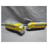 Union Pacific Tin Train Cars with Wind-Up