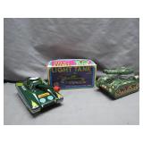 Retro Tin and Plastic Toy Tanks
