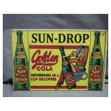 Vintage Style Sun-Drop Cola Tin Sign