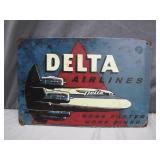 Retro Style Delta Airlines Metal Sign