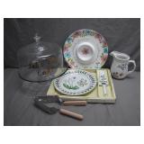 Floral Tableware Set with Cake Dome