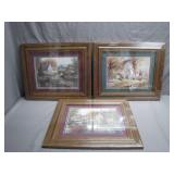 Three Framed Countryside Prints