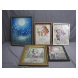 Five Framed Artistic Prints