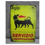 Retro-Style Agip Servizio Metal Sign
