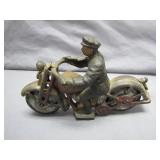 Cast Iron Police Motorcycle Toy