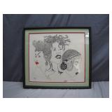 Framed Signed Artwork of Three Figures
