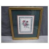 Framed Botanical Print Signed by Artist