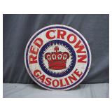 Red Crown Gasoline Retro-Style Sign