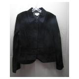 Ann Taylor Loft Black Suede-Like Jacket