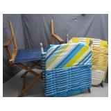 Vintage Folding Chair and Lounger Set