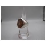 925 Sterling Silver Ring w/ Precious Stone, Size 6