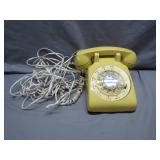 Yellow Rotary Dial Telephone, 20th Century